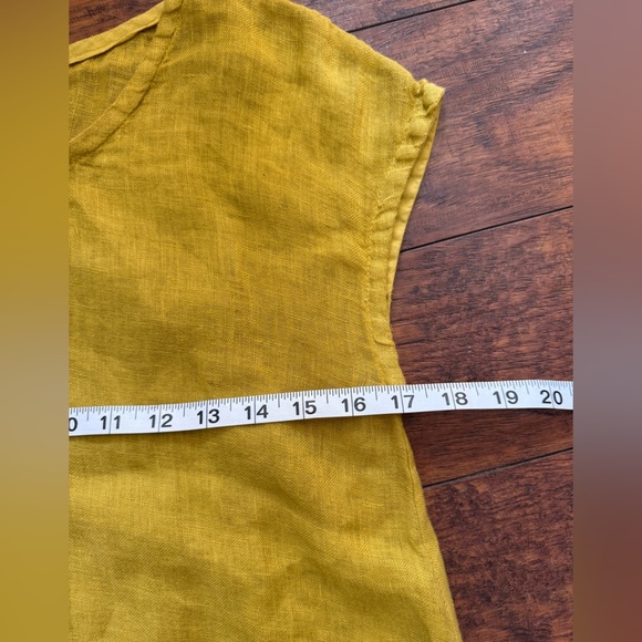 Prairie Underground Linen Sleeveless Mustard Yellow Maxi Dress | Size Small - Picture 5 of 5